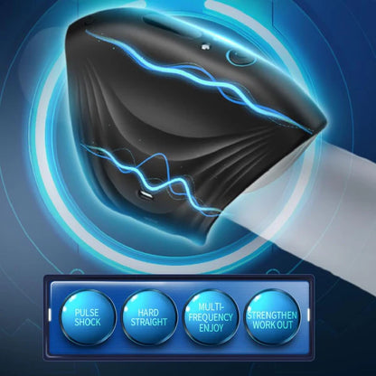 Adjustable Penis Trainer Vibrator Glans massager with 10 Intense Vibration Modes