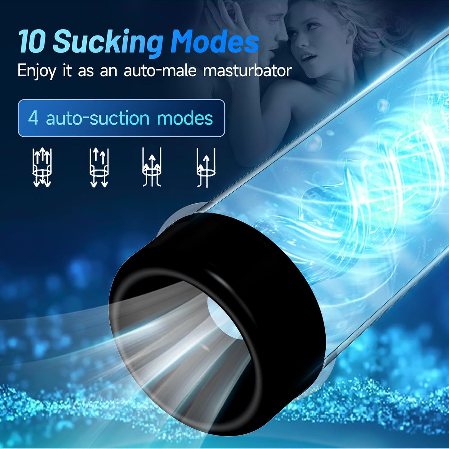 LED Display Automatic Penis Pump Enlargers Extender Masturbator with 10 Suction Modes