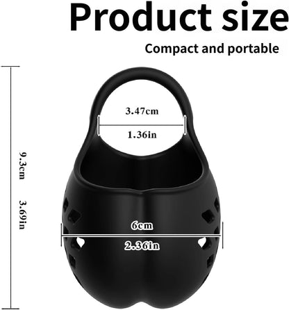 Silicone Testicle Ring Scrotum Ball Stretcher Cock Ring Penis Trainer Stimulator