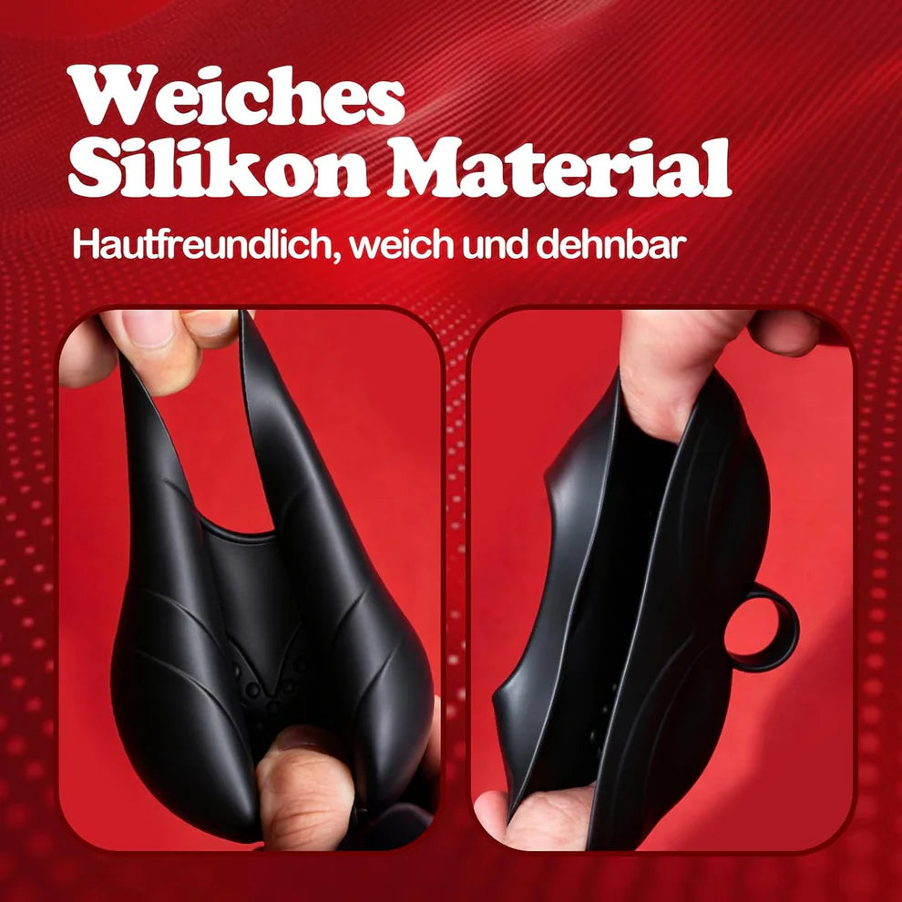 Adjustable Penis Ring Scrotum Pouch Glans Vibrator with 10 Vibration Modes