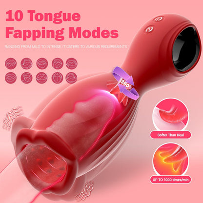 360° Rotation Penis Trainer Vibrator Stroker Masturbator with 10 Vibrations Modes