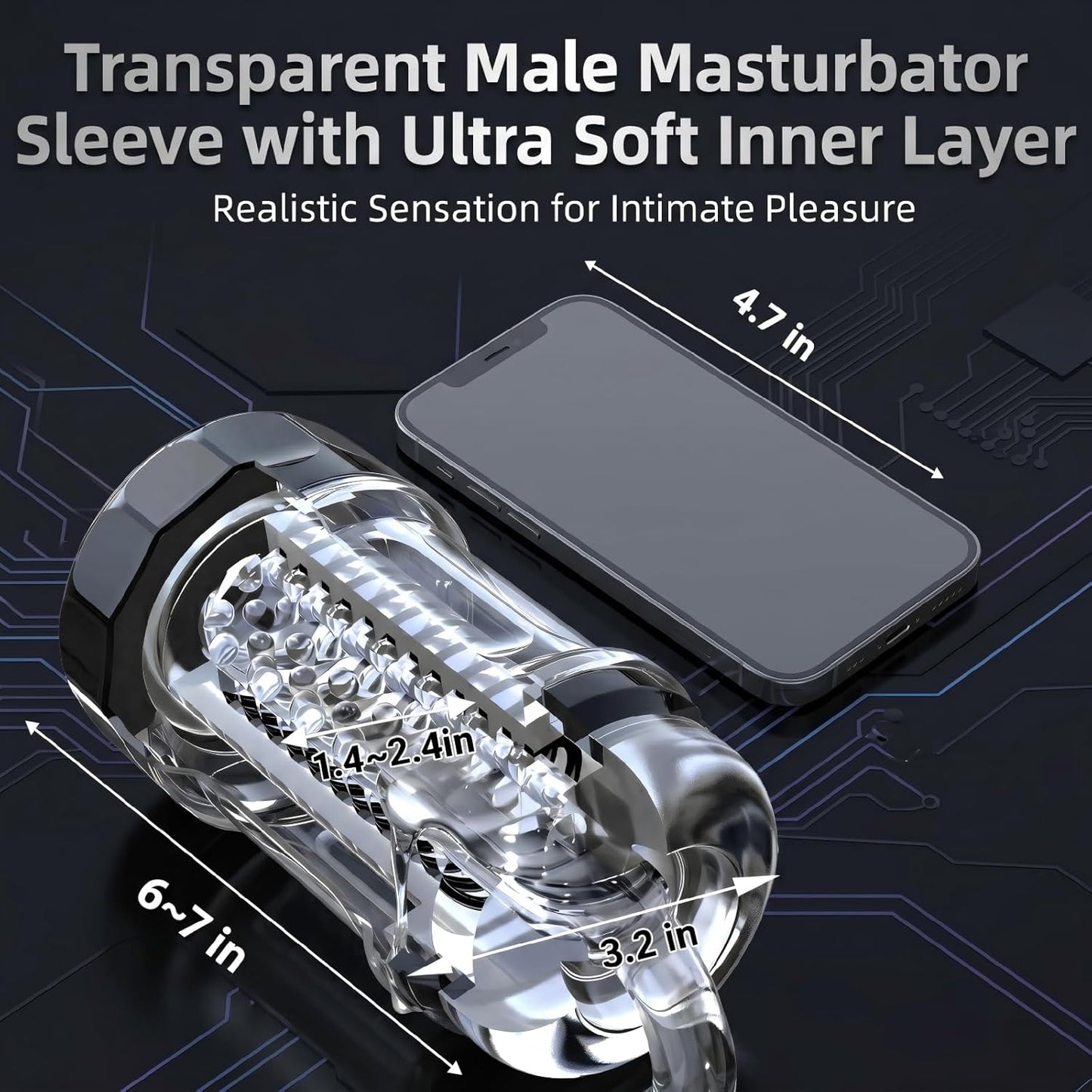 Spiral Suction Male Stroker Blowjob Masturbator with Textured Sleeve