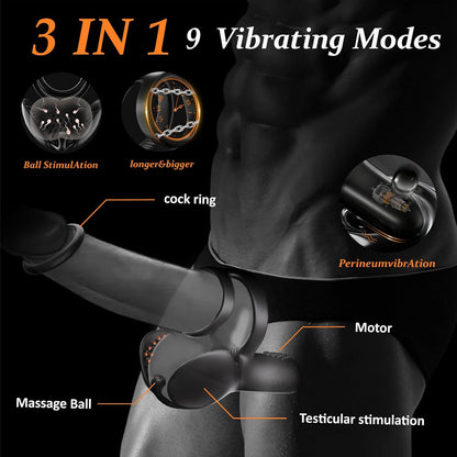 APP Smart Control Penis Trainer Vibrator Cock Ring Stimulator with 9 Vibration Modes