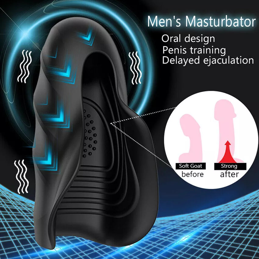 Automatic Penis Trainer Glans Vibrator Stroker Blowjob with 10 Speeds