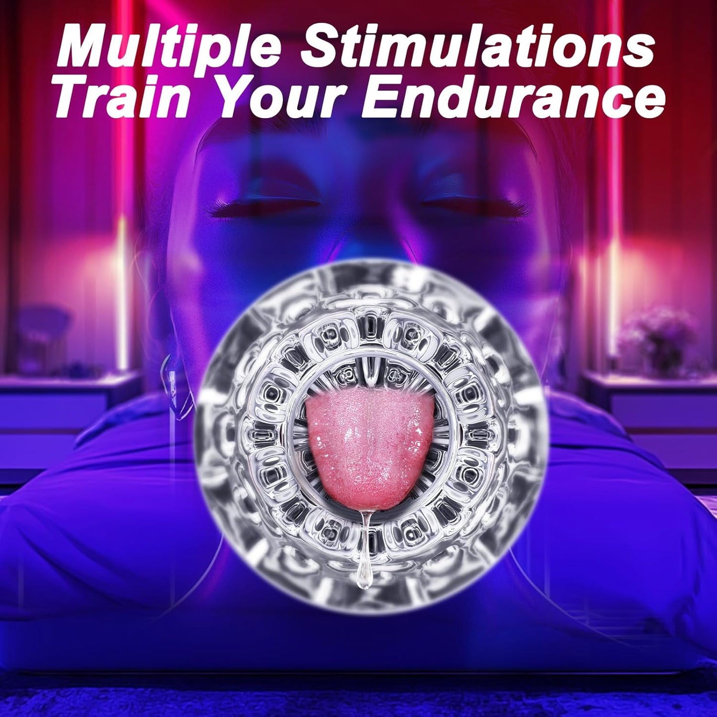 Automatic Penis Trainer Blowjob with 10 Thrusting & 10 Tongue Licking Modes