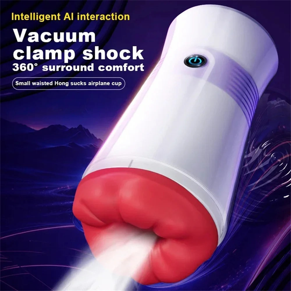 App-controlled Realistic Masturbator Blowjob Machine with 9 Vibration Modes
