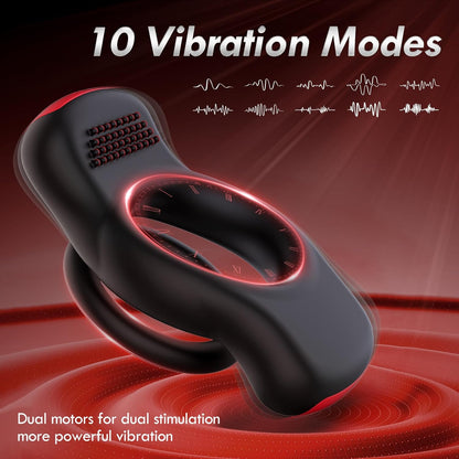 App & Remote Controlled Cock Ring Penis Trainer Vibrator with 10 Vibration Modes