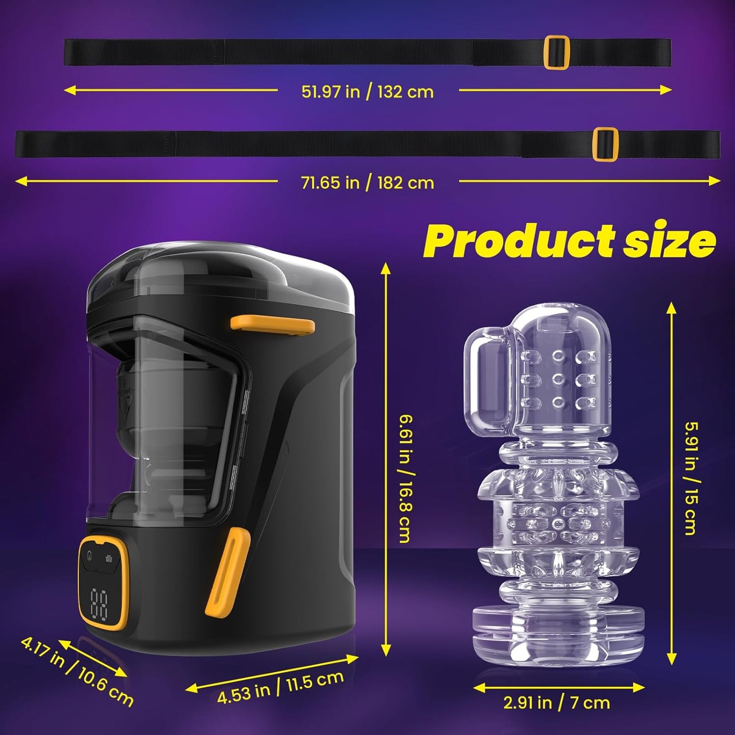 Wearable Stroker Sex Machine Milking Blowjob with 9 Thrusting & Vibrating Modes