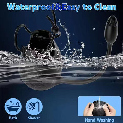 360° Wrapping Testicle Vibrator Penis Trainer Prostate Massager with 10 Vibration Modes