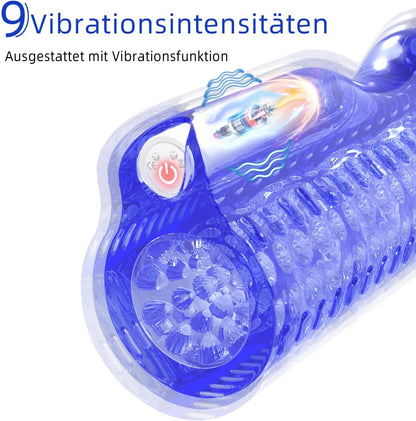 5D Internal Structure Electric Penis Trainer Pocket Pussy with 10 Vibration Modes