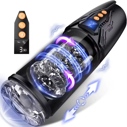 Realistic Masturbator Penis Stroker Blowjob with 7 Thrusting & Rotating & Vibrating Modes