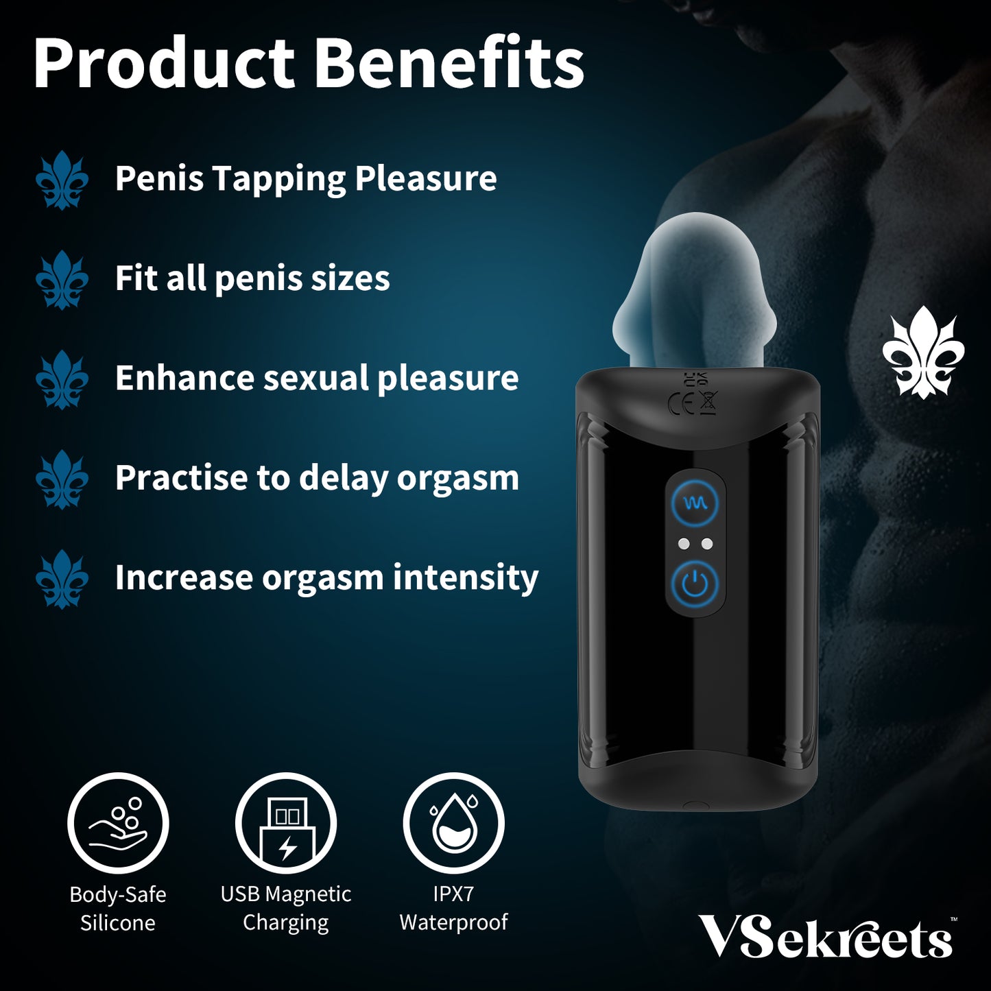 2 IN 1 Pulsating & Vibrating Male Cock Stroker Penis Trainer with 9*9 Modes