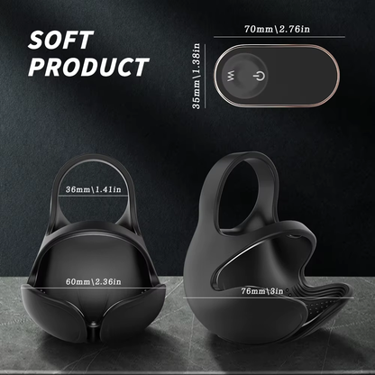 Penis Trainer Vibrator Cock Ring Glans Massager Masturbator with 9 Vibration Modes