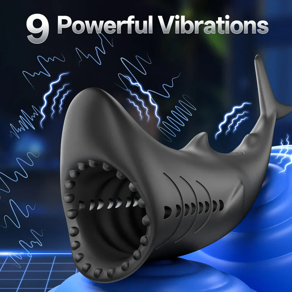 Portable Pocket Pussy Penis Trainer Vibrator Blowjob Masturbator with 9 Vibration Modes