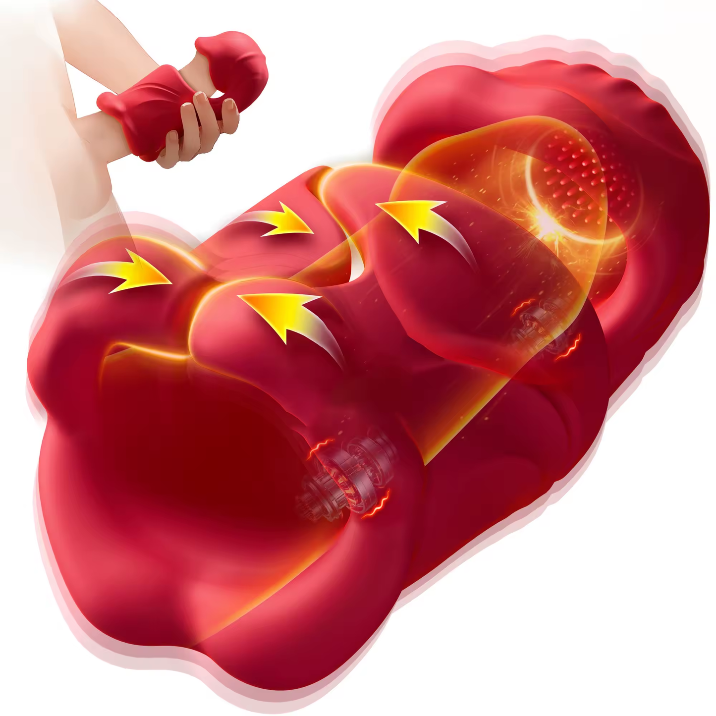 360° Full-Surround Penis Trainer Stroker Blowjob Masturbator with 9 Vibration Modes