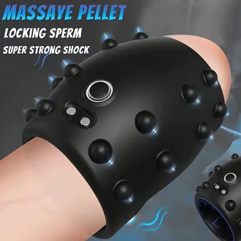 Penis Trainer Cock Ring Vibrator Stimulator Sleeve with 10 Vibration Modes