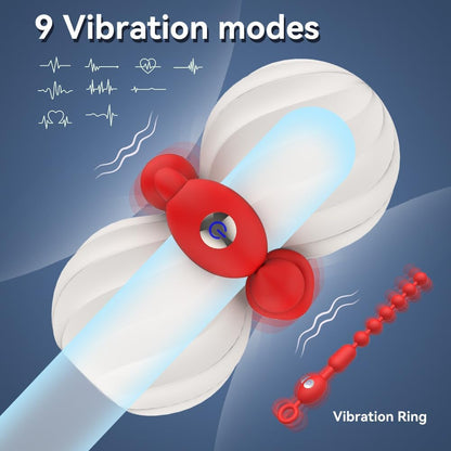 3D Vagina Penis Trainer Training Device Pocket Pussy Masturbator with 9 Vibration Modes