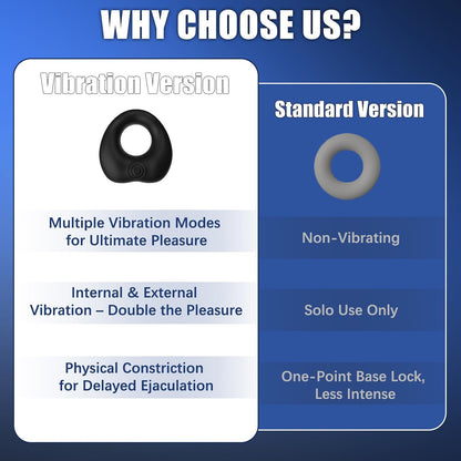 Couple Vibrator Cock Ring Penis Trainer Testicle Stimulator with 12 Vibrator Modes