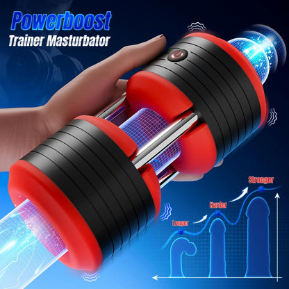 Auto Masturbator Penis Trainer Sex Machine Stroker with 10 Vibrating Modes