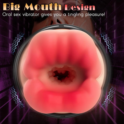 Open-Ended Realistic Penis Trainer Vibrator Stroker Blowjob with 10 Vibration Modes