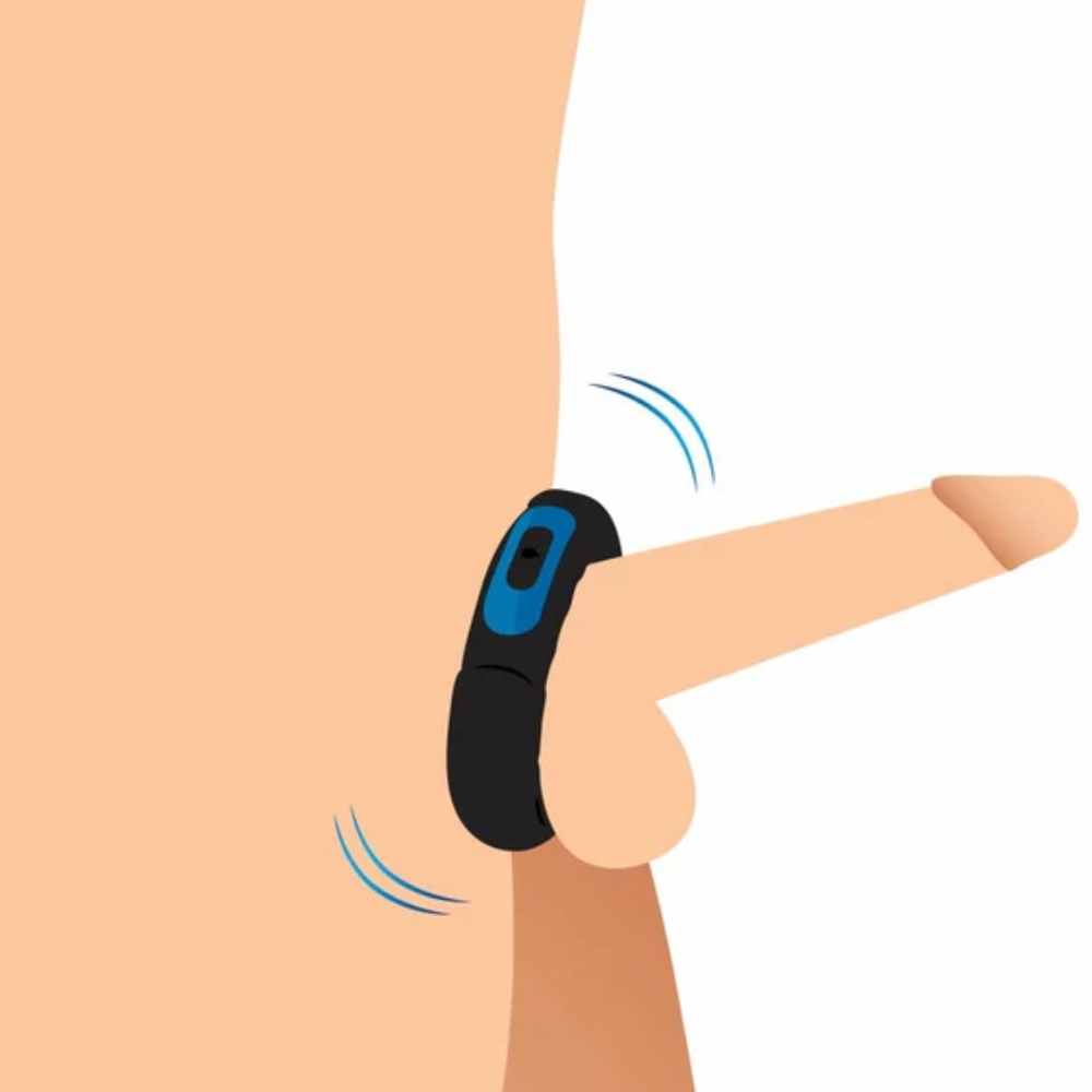 Adjustable Buckle Penis Ring Cockring Glans Trainer with 10 Vibration Modes