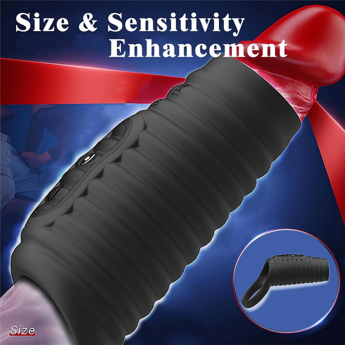 Wave-like Penis Trainer Vibrator Stimulator Sleeve Enhancer Masturbator with 10 Vibration Modes