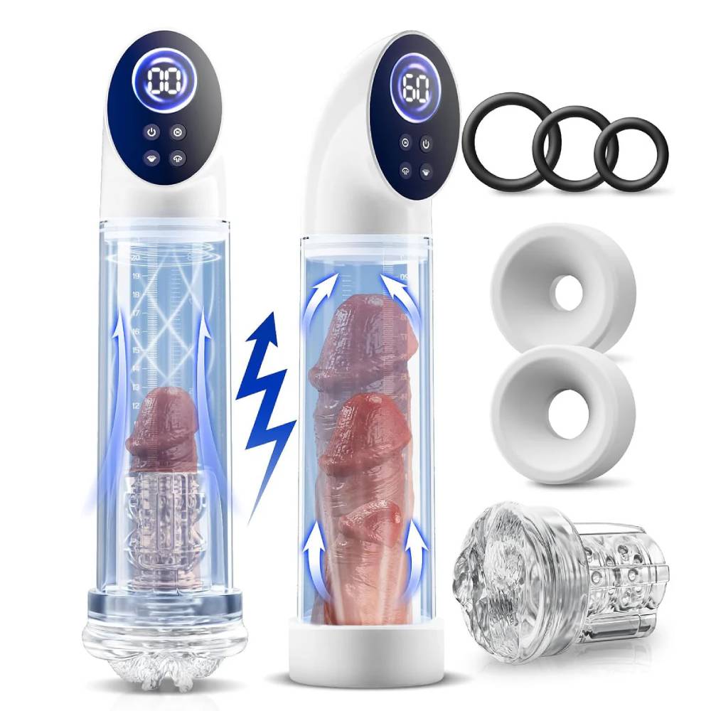 Automatic Dick Pump Penis Trainer Extender Masturbator with 6 Suction Modes