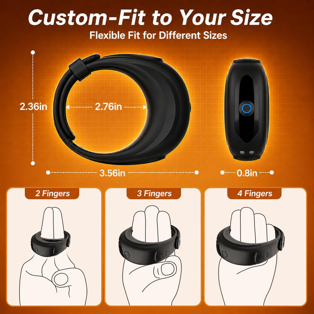 Universal Penis Trainer Vibrator Cock Ring Enlargement with 10 Vibration Modes