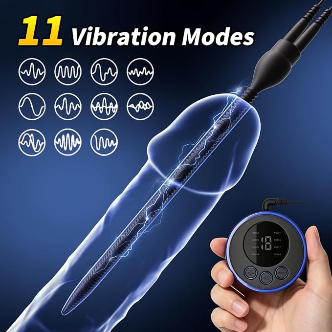 Electro Stim Urethral Sound Anal Plug with Customizable Electronic Pulse Modes