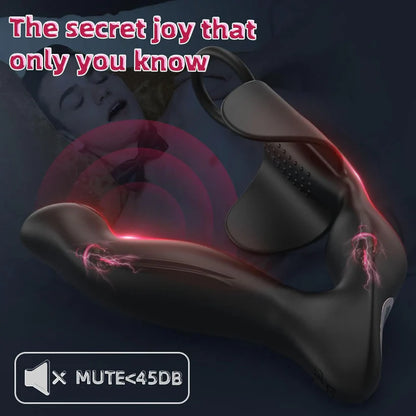 42℃ Heating Prostate Massager Anal Vibrator Penis Ring with 10 Vibration Modes
