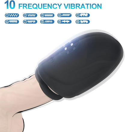 Electric Glans Stimulator Penis Trainer Vibrator Masturbator with 10 Vibration Modes