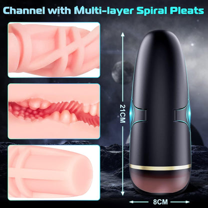 Automatic Masturbator Pocket Pussy Stroker with 10 Vibrations Modes
