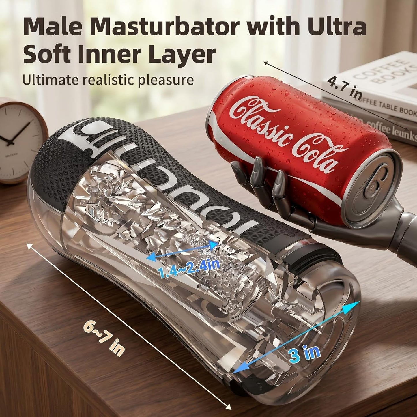 Ultra-Soft Pocket Pussy Oral & Vacuum Penis Trainer Stroker Masturbator