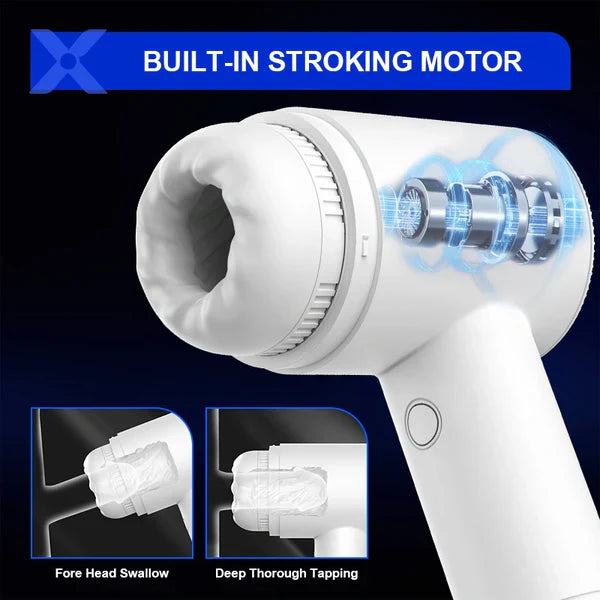 Electric Masturbator Penis Trainer Stroker Blowjob with 10 Suction & Vibration Modes