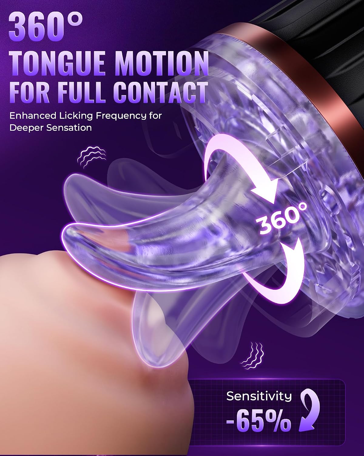 3 IN 1 Penis Trainer Vibrator Masturbator with 10 Vibrating & Licking & Heating Modes