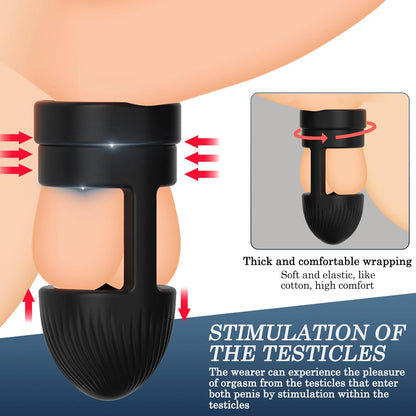 Testicle Vibrator Stimulator Penis Trainer Cock Rings Ball Stretcher