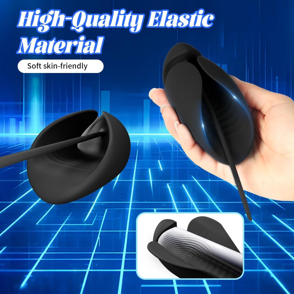 Electric Penis Trainer Dilator Urethral Vibrator Glans Stimulator with 10 Vibration Modes