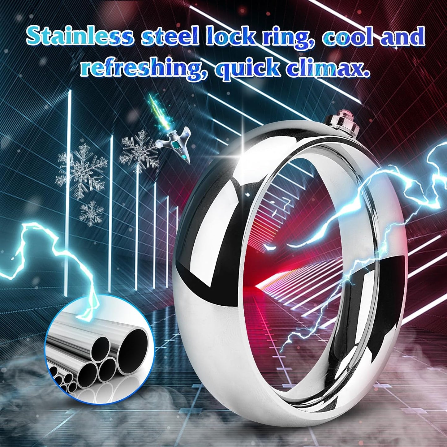 Electric Shock Plugmulti-Frequency Penis Ring Stimulator