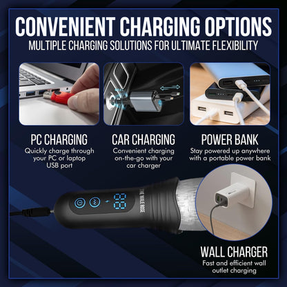Electric Penis Trainer Stroker Masturbator with 9 Vibration & Rotation & Telescopic Modes