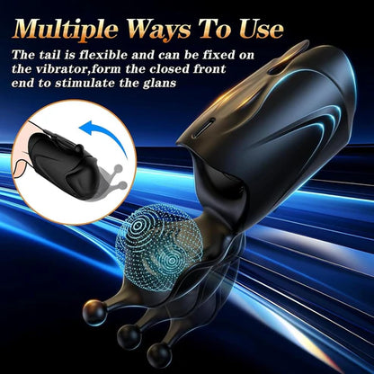 Electric Penis Trainer Vibrator Stroker Masturbator with 10 Vibration Modes