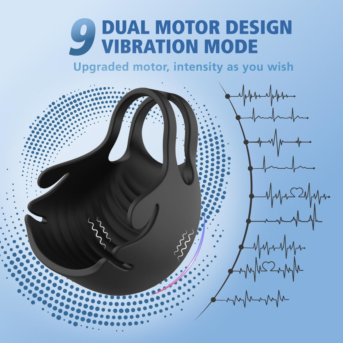 Scrotum Pouch Cock Ring Ball Stretcher Penis Trainer Enhancer Vibrator Delay Ejaculator