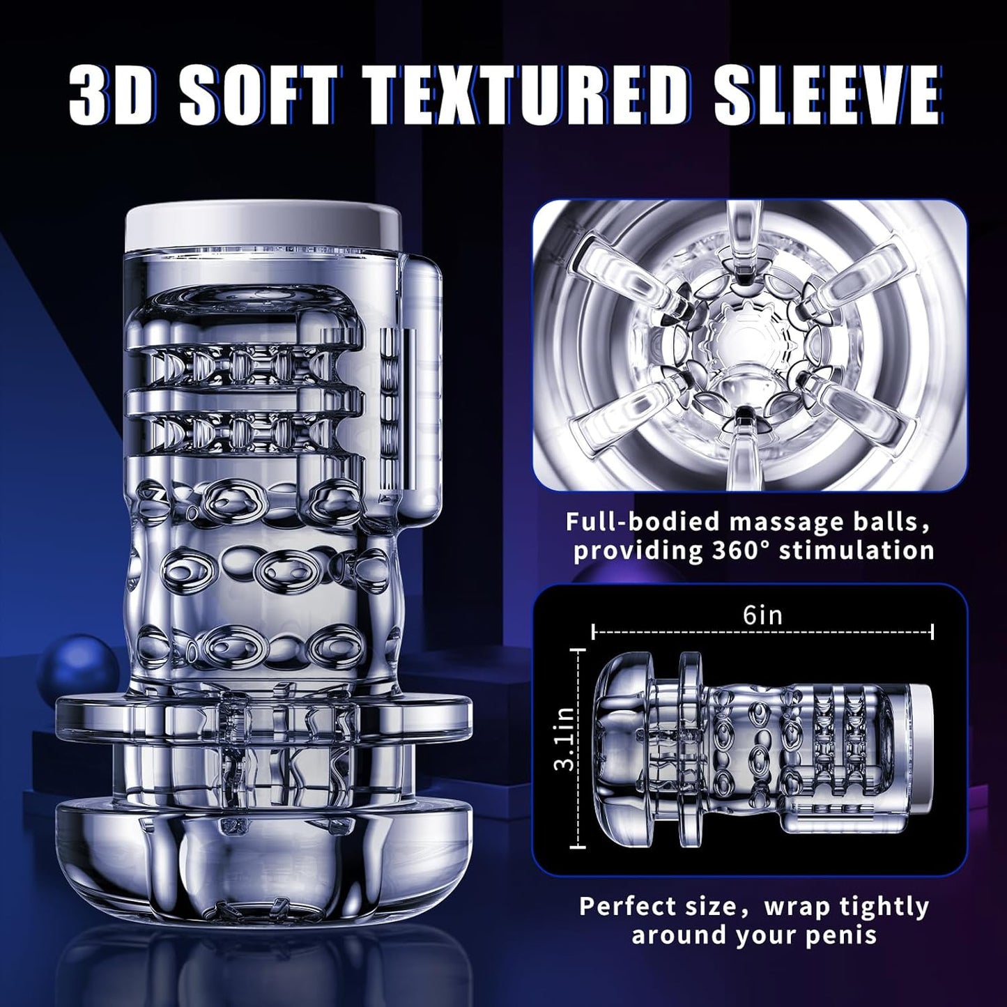 Automatic Masturbator Penis Trainer Stroker Blowjob with 9 Thrust & Vibration Modes
