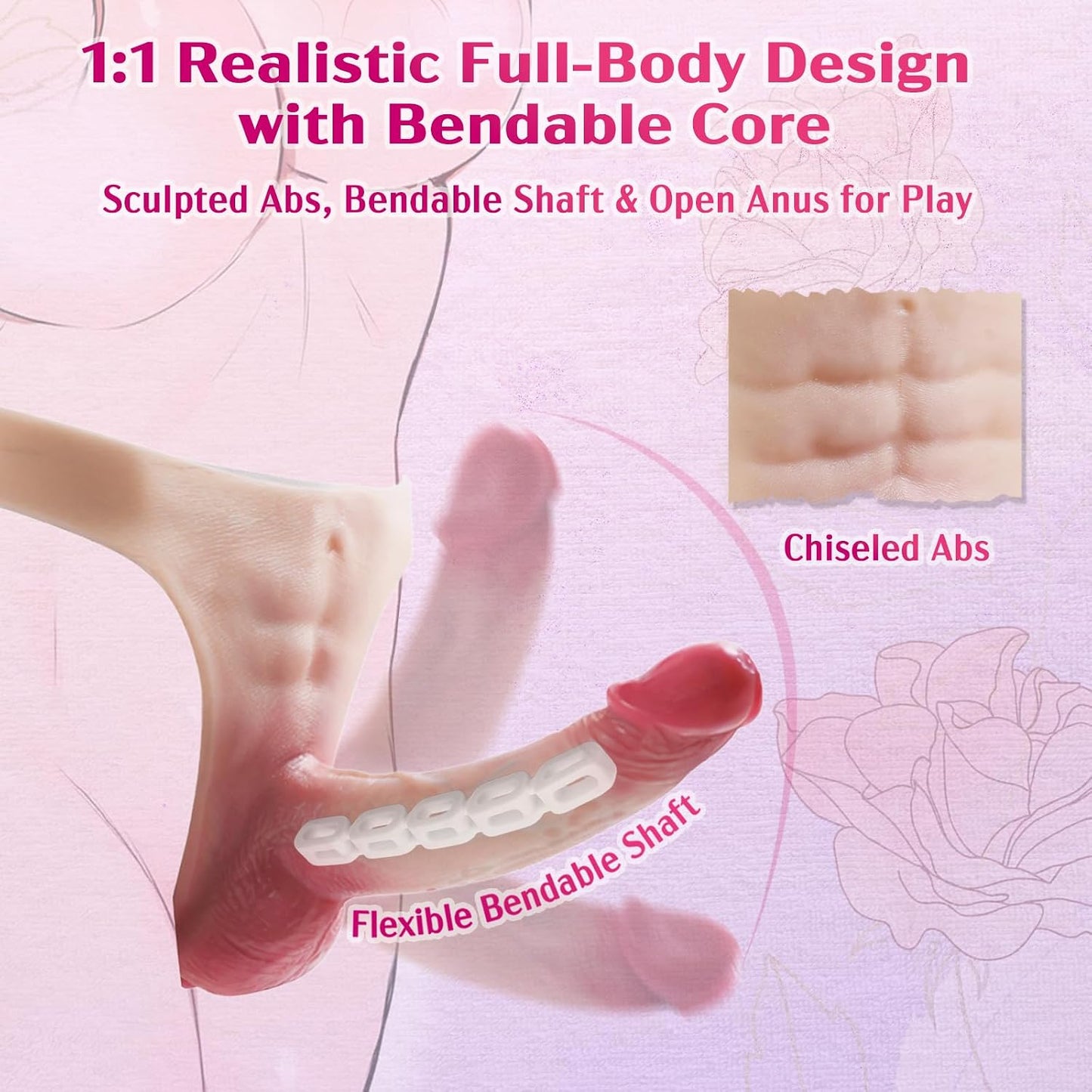 5.6 Inches Realistic Ultra-Elastic Portable Strap-On Triangle Dildo Vibrator