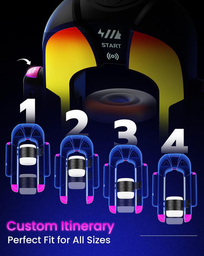 RGB Lighting Automatic Masturbator Sex Machine with 4 Stroke Modes × 4 Speed Levels