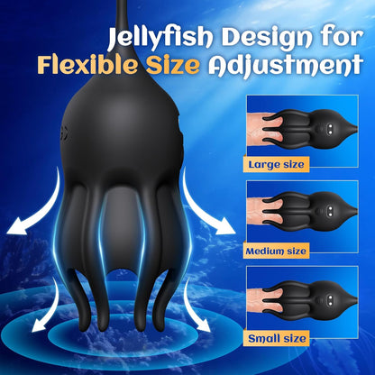 Electric Penis Trainer Vibrator Glans Stimulator with Urethral Sound & 10 Vibration Modes