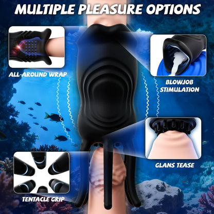Octopus Penis Trainer Vibrator Glans Stimulator Masturbator with 10 Vibration Modes