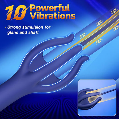 360° Wrapped Penis Trainer Urethral Vibrator Dilator with 10 Ultra Vibrating Modes