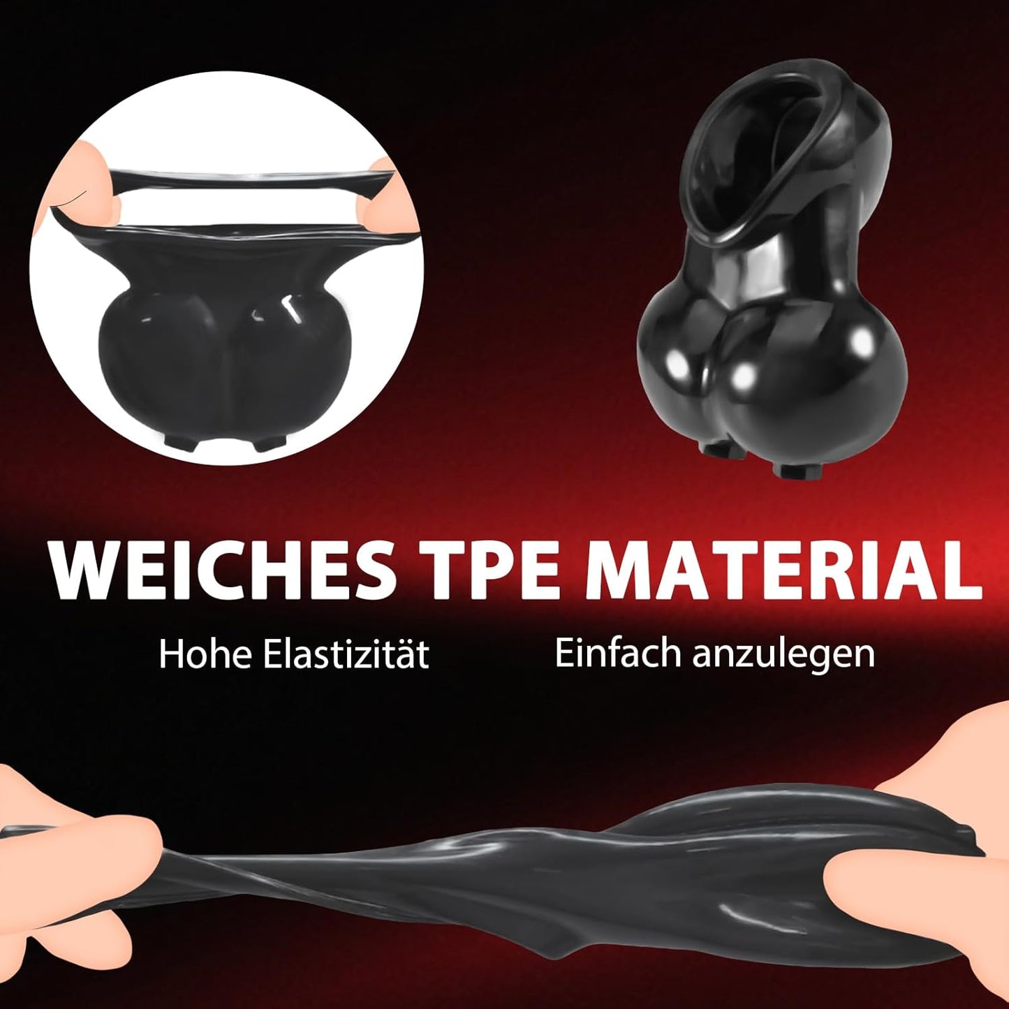 BDSM Testicle Wearable Cage Penis Trainer Sleeve with 9 Intensity Levels & 4 Modes