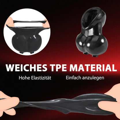 BDSM Testicle Wearable Cage Penis Trainer Sleeve with 9 Intensity Levels & 4 Modes