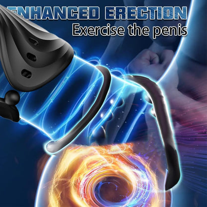 2 IN 1 Electric Penis Trainer Vibrator Stimulator Masturbator with 10 Vibration Modes